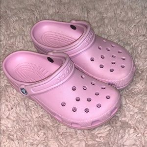 Pink crocs
